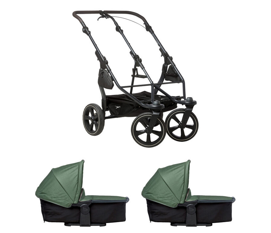 Tfk set duo2 frame 2025 - air chamber wheel + carrycot olive