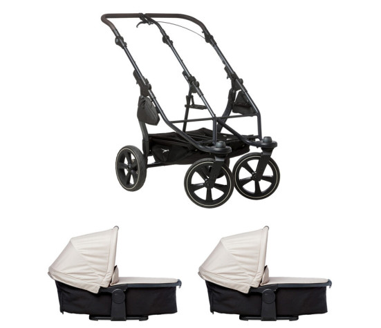 Tfk set duo2 frame 2025 - air chamber wheel + carrycot sand