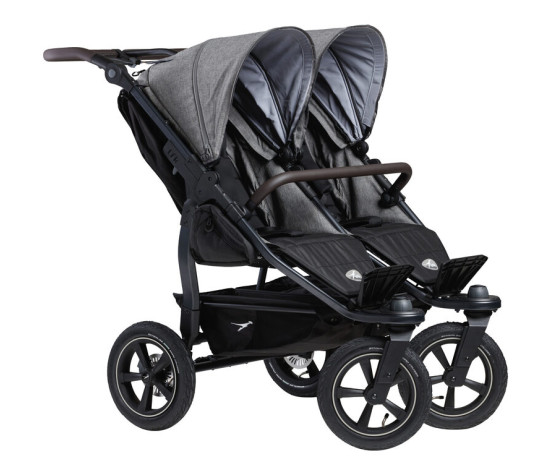 Tfk set duo2 frame 2025 - air chamber wheel + carrycot + seat prem. grey