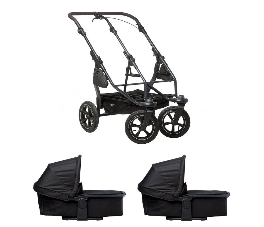 Tfk set duo2 frame 2025 - air wheel + carrycot black Tfk set duo2 frame 2025 - air wheel + carrycot black
