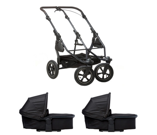 Tfk set duo2 frame 2025 - air wheel + carrycot black