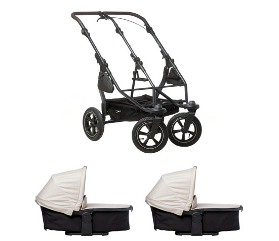 Tfk set duo2 frame 2025 - air wheel + carrycot sand