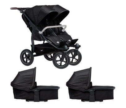 Tfk set duo2 frame 2025 - air wheel carrycot + seat black