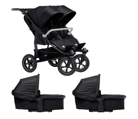 Tfk set duo2 frame 2025 - air wheel carrycot + seat black