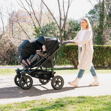 Tfk set duo2 frame 2025 - air wheel carrycot + seat black