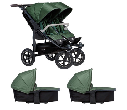 Tfk set duo2 frame 2025 - air wheel carrycot + seat olive