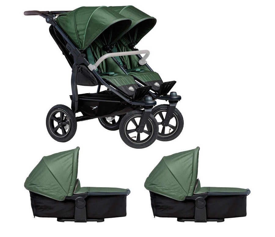 Tfk set duo2 frame 2025 - air wheel carrycot + seat olive