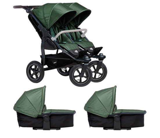 Tfk set duo2 frame 2025 - air wheel carrycot + seat olive