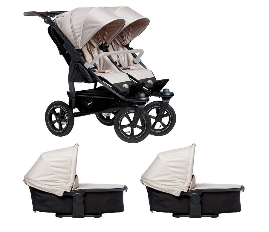 Tfk set duo2 frame 2025 - air wheel carrycot + seat sand