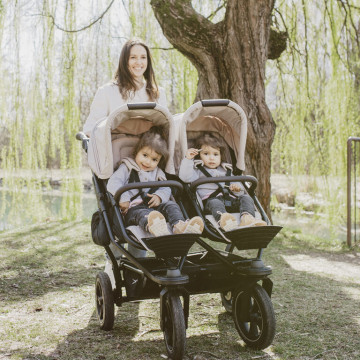 Tfk set duo2 frame 2025 - air wheel carrycot + seat sand