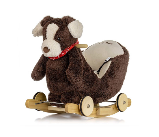Houpací pejsek s melodií a kolečky Milly Mally Polly Plus Brown Dog