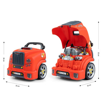 Realistický model přední části auta s otevírací kapotou Milly Mally N-GINE red, Červená