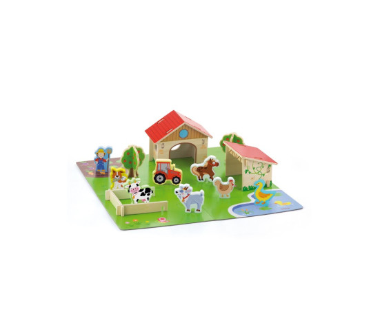 Dětské dřevěné 3D puzzle Viga Farma