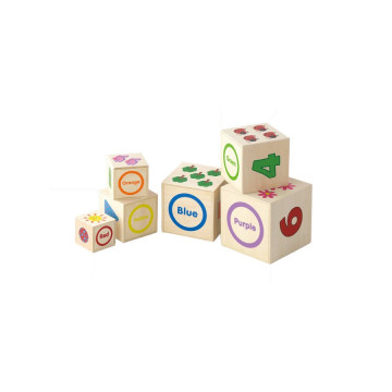 Dřevěná pyramida pro děti Viga, Multicolor