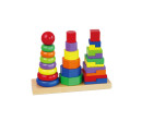 Dřevěné barevné pyramidy pro děti Viga