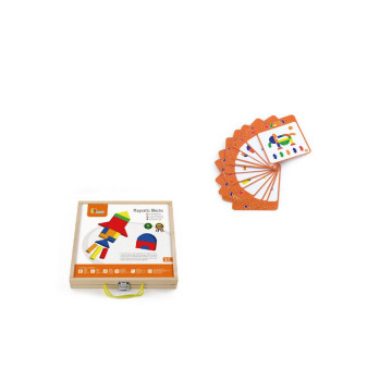 Dřevěný kufřík s magnetickými kostkami pro děti Viga, Multicolor