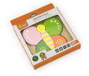 Dřevěné puzzle pro nejmenší Viga Motýl, Multicolor