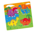 Dřevěné puzzle s úchyty pro nejmenší Viga Dino