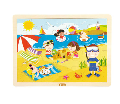Dětské dřevěné puzzle Viga Léto