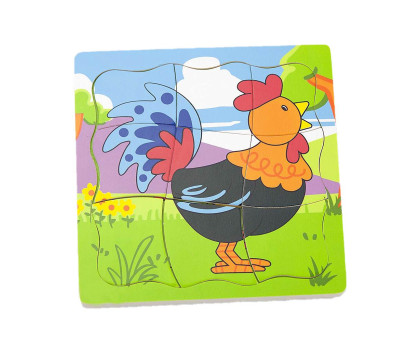 Dětské dřevěné puzzle Viga Jak roste kohoutek