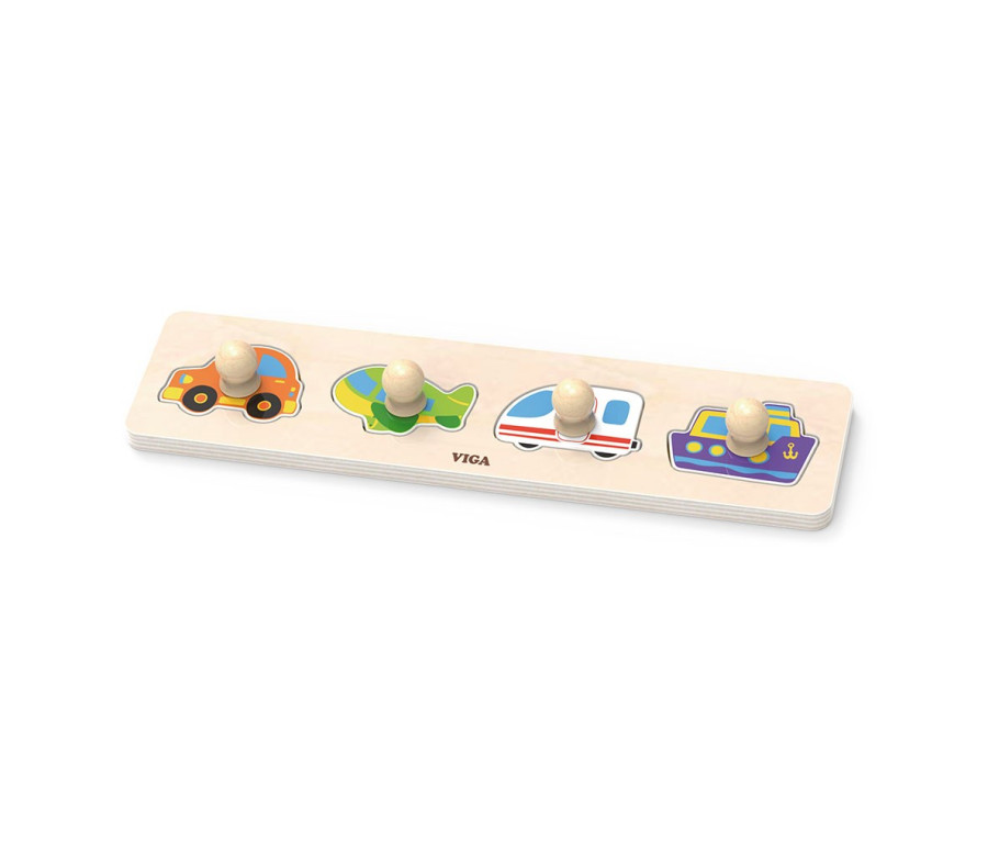 Dřevěné puzzle s úchyty pro nejmenší Viga Transport Dřevěné puzzle s úchyty pro nejmenší Viga Transport