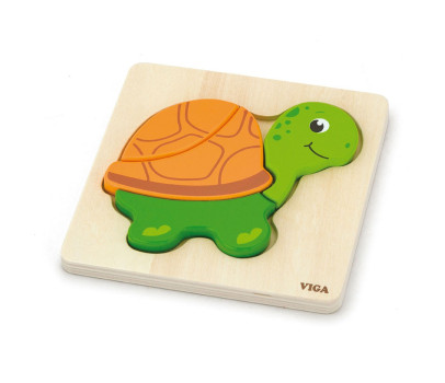Dřevěné puzzle pro nejmenší Viga Želva