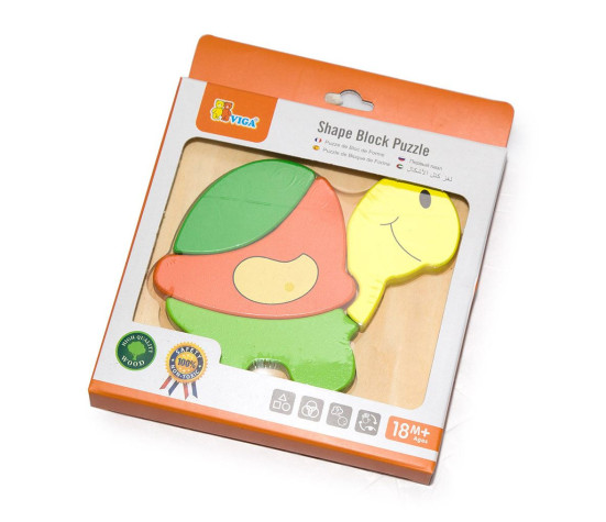 Dřevěné puzzle pro nejmenší Viga Želva