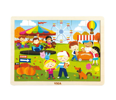 Dětské dřevěné puzzle Viga Podzim