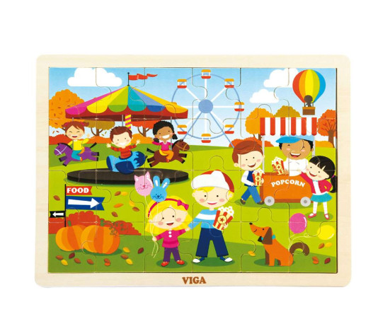 Dětské dřevěné puzzle Viga Podzim
