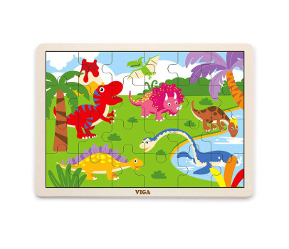 Dětské dřevěné puzzle Viga Dino