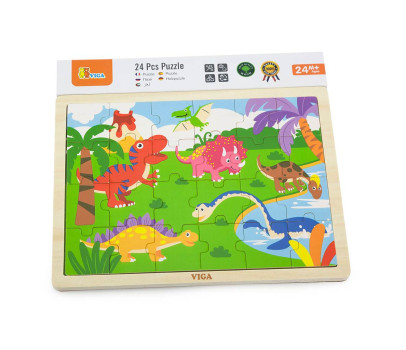 Dětské dřevěné puzzle Viga Dino