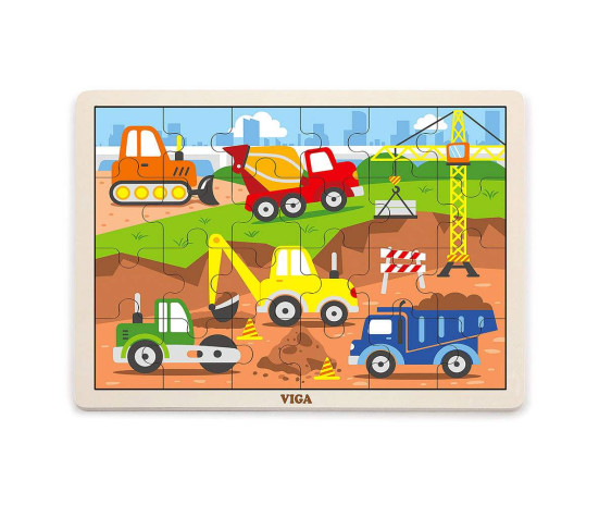 Dětské dřevěné puzzle Viga Stavba