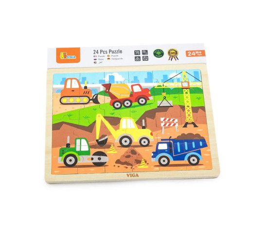 Dětské dřevěné puzzle Viga Stavba