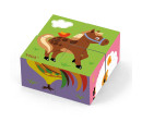 Dřevěné puzzle kostky pro nejmenší Viga Farma