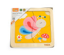 Dřevěné puzzle pro nejmenší Viga 4 ks Motýlek