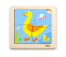 Dřevěné puzzle pro nejmenší Viga 4 ks Kačenka
