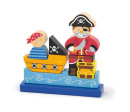 Dřevěné magnetické puzzle 3D kostky Viga Pirát