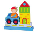 Dřevěné magnetické puzzle 3D kostky Viga Město