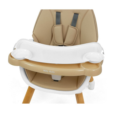 Jídelní židlička Milly Mally 2v1 Malmo beige