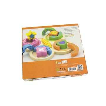 Dřevěná skládačka Viga Motýl, Multicolor