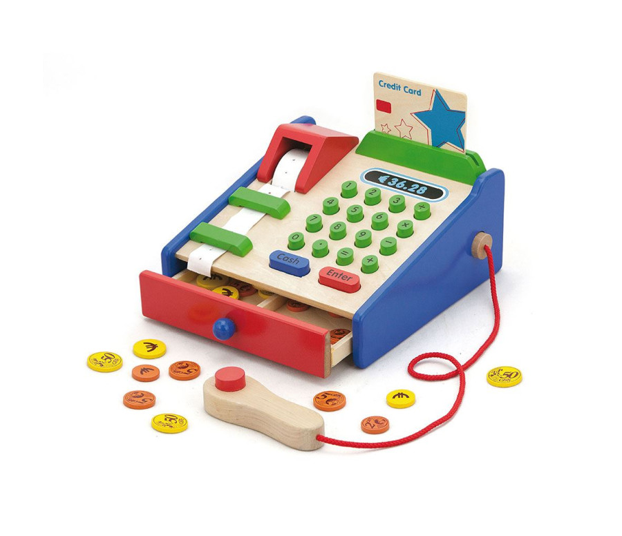 Dřevěná pokladna pro děti Viga, Multicolor Dřevěná pokladna pro děti Viga, Multicolor