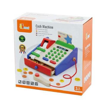 Dřevěná pokladna pro děti Viga, Multicolor