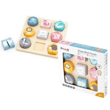 Dřevěná Vkládací puzzle Viga Zoo, Multicolor