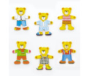 Dřevěné oblékací puzzle Viga Medvídek chlapec
