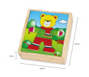 Dřevěné oblékací puzzle Viga Medvídek chlapec