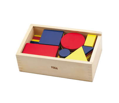 Dřevěné kostky geometrické tvary Viga