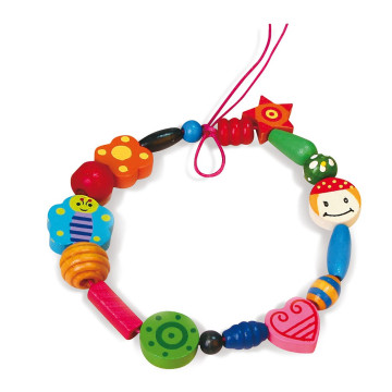 Dřevěné kreativní sada korálků Viga, Multicolor
