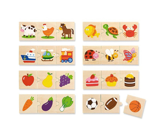 Dřevěné logické puzzle Viga 24ks