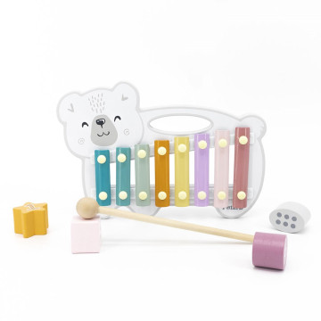 Dřevěný xylofon Viga Lední medvěd, Multicolor