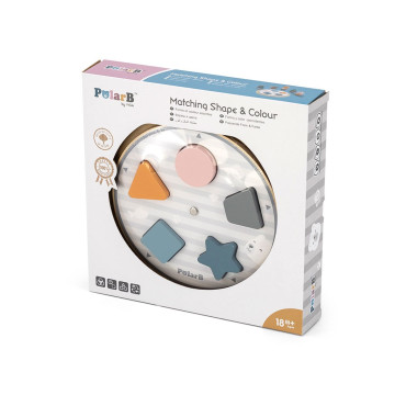 Dřevěná vkládanka Viga Tvary a barvy, Multicolor